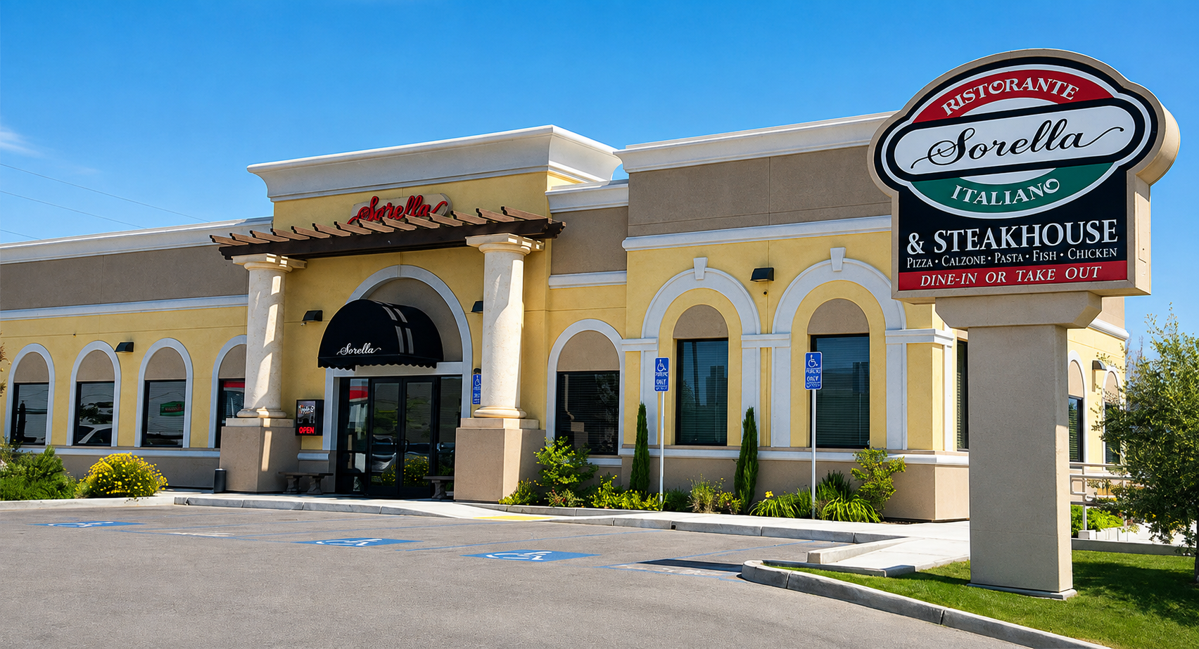 Exterior of Sorella Ristorante Italiano in Bakersfield